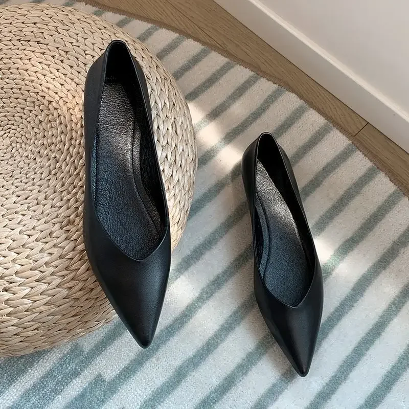 Women Shoes Quick Delivery - レディースフットウェア オフィス 女性用フラットシューズ ローヒール エレガント 滑り止め