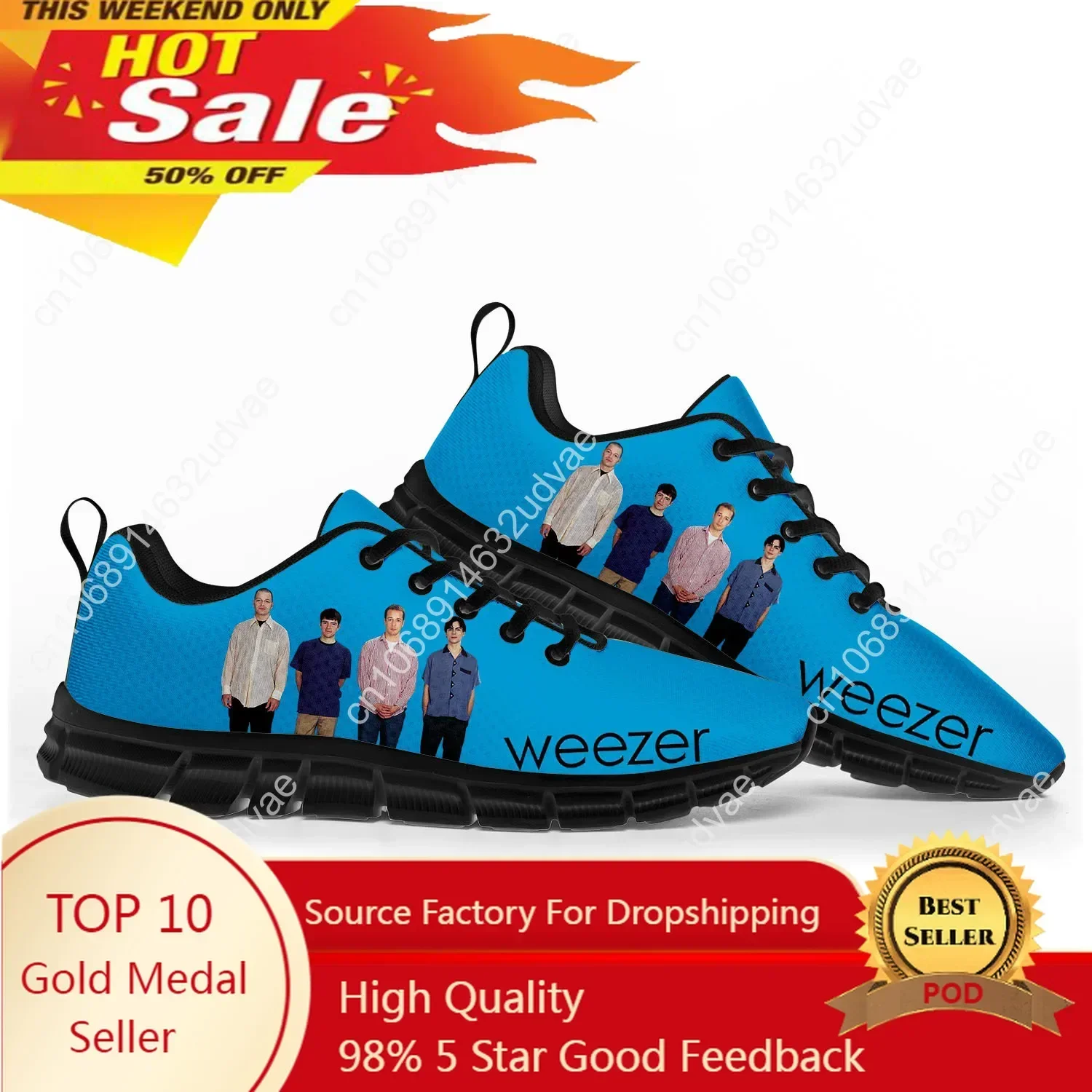 Women Shoes Sneakers - Weezer スポーツシューズ メンズ レディース スニーカー ポップ