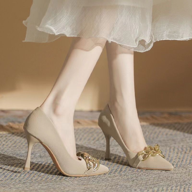 Women Shoes Quick Delivery - ポインテッドトゥ女性パンプス春と秋 Stilito ハイヒールの靴女性 Y2k 若い人気の短納期 39