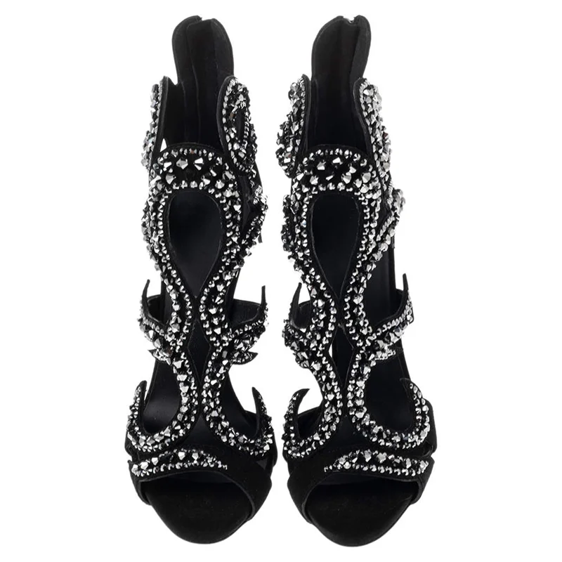 光沢のある Ctrstal 混合色スティレットサンダルセクシ - Women Shoes Zipper のレビューと価格