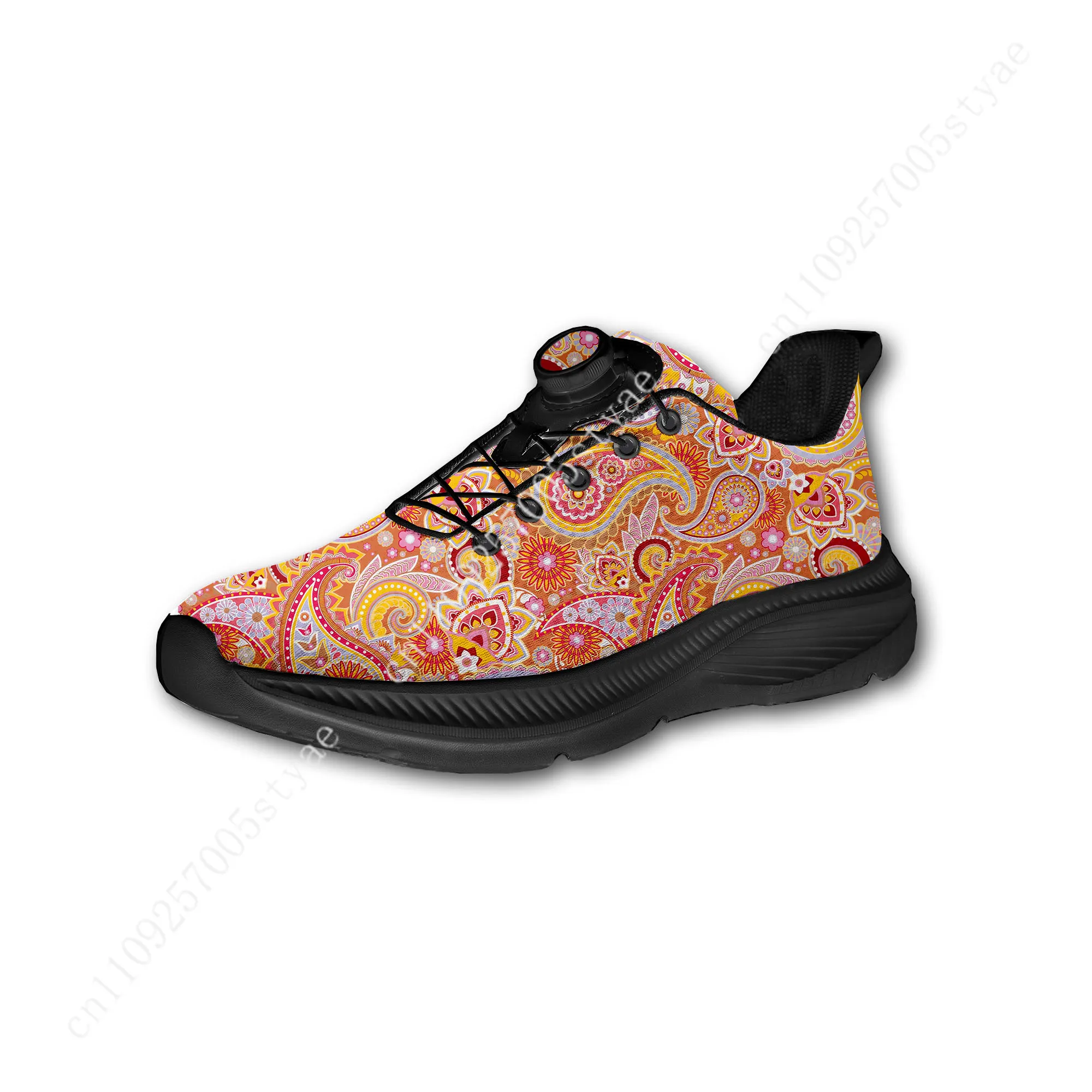 ボヘミアンマンダラ花柄カスタムウォーキングシューズ男性女性回 - Women Shoes Sneakers のレビューと価格