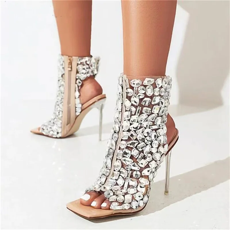 SLSHLYJ デザイン 2026 新しいクリスタル/リベッ - Women Shoes Zipper のレビューと価格