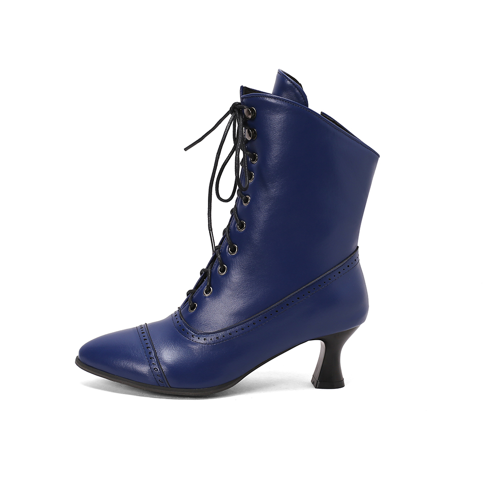 新春快適レッドブルー女性用アンクルブーツポインテッドトゥハイ - Women'S Shoes Size 12 のレビューと価格