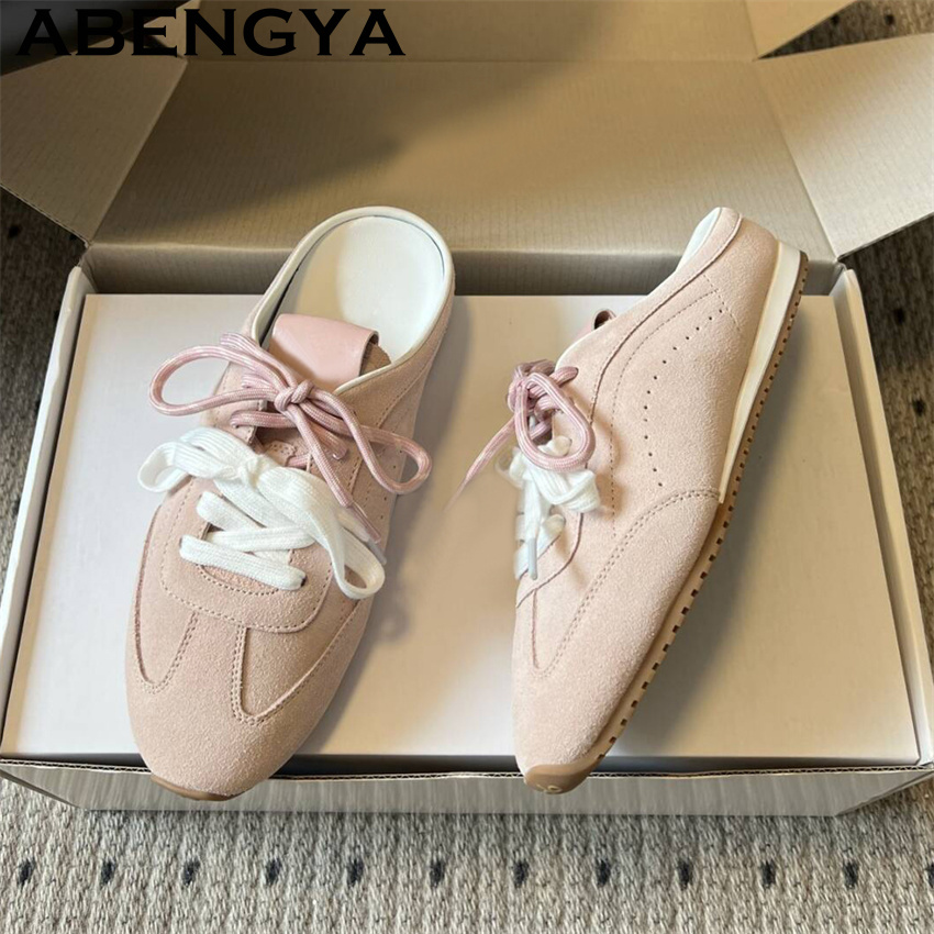 女性のレースアップカジュアルフラットスリッパ夏通気性快適ラン - Women Shoes Sneakers のレビューと価格