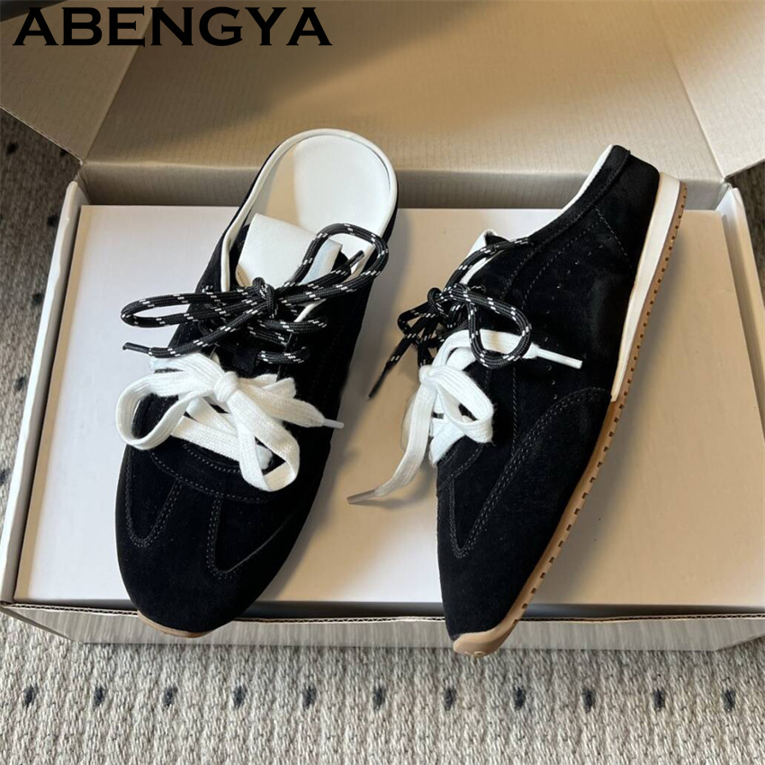 女性のレースアップカジュアルフラットスリッパ夏通気性快適ラン - Women Shoes Sneakers のレビューと価格