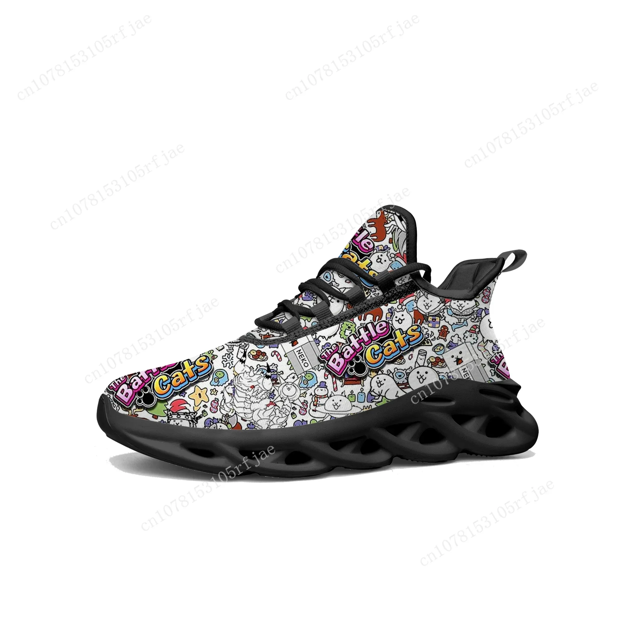 バトルキャッツフラットスニーカーホット漫画ゲームメンズレディ - Women Shoes Sneakers のレビューと価格