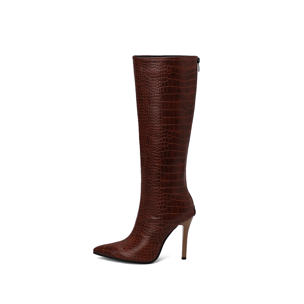 新冬ファッション ブラックレッド レディースニーハイブーツ  - Women'S Shoes Size 12 のレビューと価格
