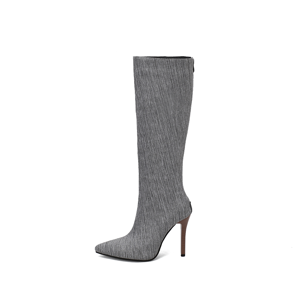新冬ファッション ブラックレッド レディースニーハイブーツ  - Women'S Shoes Size 12 のレビューと価格