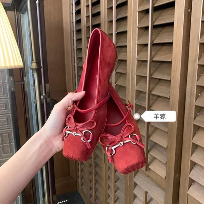 女性のスエードメリージェーンシューズバレエフラット 2026 - Ballet Flat Women のレビューと価格