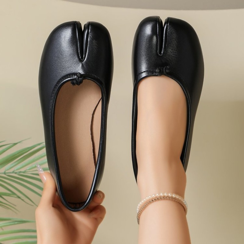 レディース スプリットトゥ バレエシューズ ノット装飾 スリ - Ballet Flat Women のレビューと価格