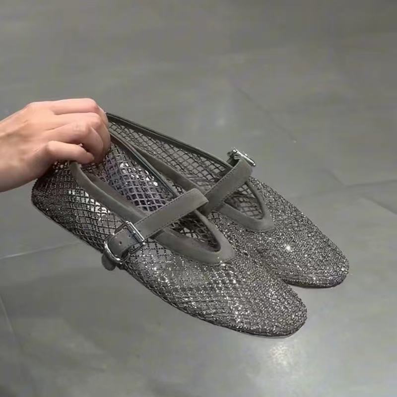 中空ラインストーンバオトウサンダル レディース 2026年新 - Square Toe Mule のレビューと価格